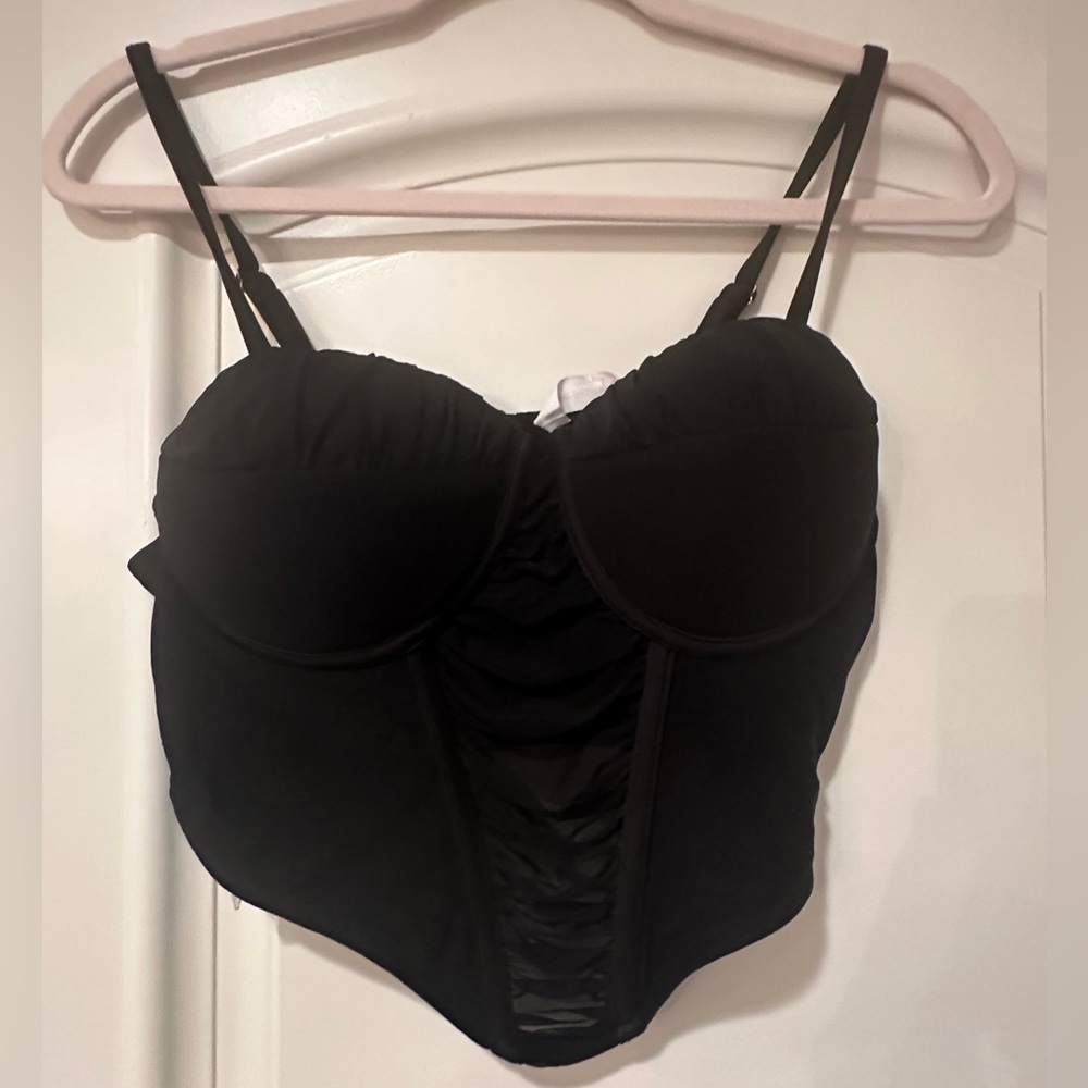 Women’s Black corset crop top